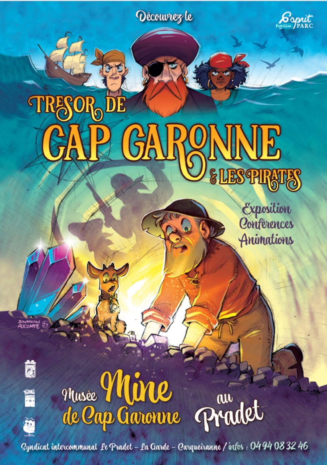 Jonathan Aucomte a réalisé l'affiche de la Mine Cap Garonne en 2024 sur le thème des Pirates